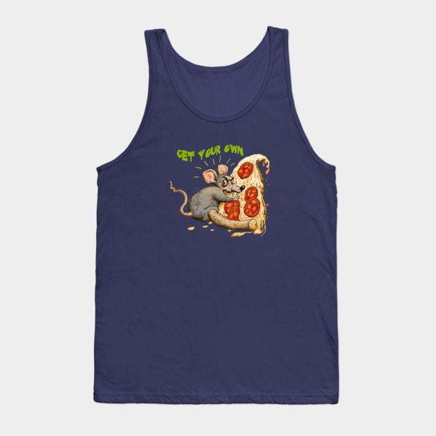 Pizza Rat Tank Top by Lizarius4tees